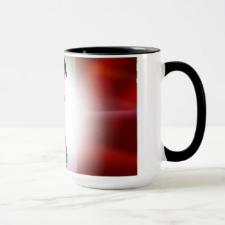 Contemporary French flag & cartoon character mug