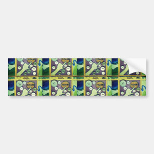 Contemporary Fun Mosaic Art Print – A Playful   Bumper Sticker