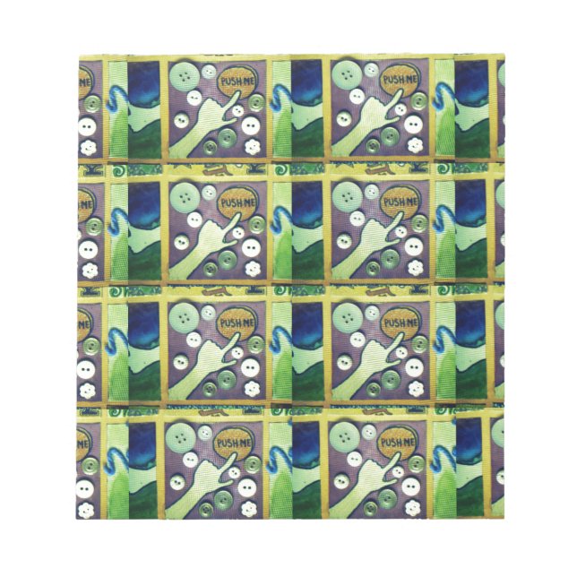 Contemporary Fun Mosaic Art Print – A Playful   Notepad (Front)