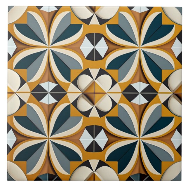 Contemporary Geometric Ceramic Tiles (Front)