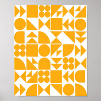 Contemporary Geometric Design in Sunshine Yellow