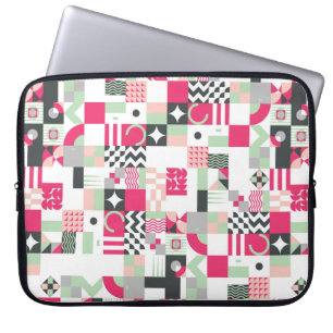 Contemporary geometric mosaic seamless pattern wit laptop sleeve