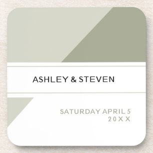 Contemporary Geometric Wedding Favours Coaster