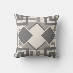 Contemporary Geometrics Grey & Beige  Cushion