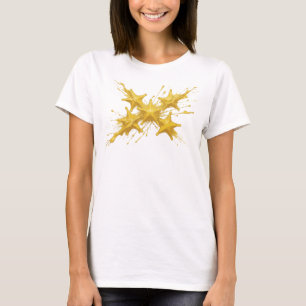Contemporary Gold Abstract Stars Custom Creation T-Shirt