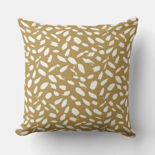Contemporary Gold Brushstrokes Cushion