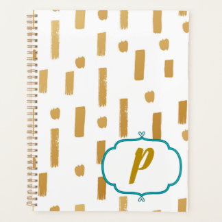 Contemporary Gold Monogram Design Planner