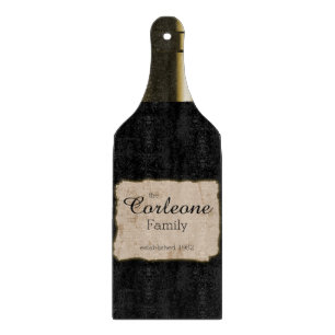 Contemporary Gold Wine Bottle Cutting Board