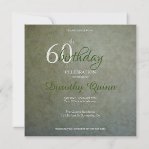 Contemporary Golden Sage Customisable Birthday Invitation