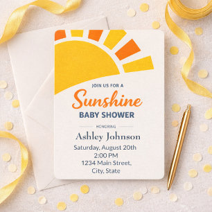 Contemporary Golden Sun Style Invitation