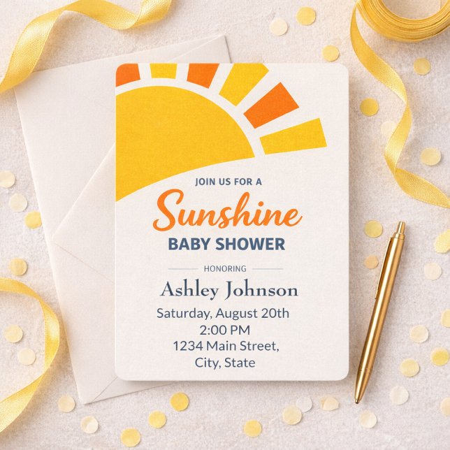 Contemporary Golden Sun Style Invitation (Creator Uploaded)