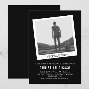Contemporary Graduation Old Photo Themed Invitation