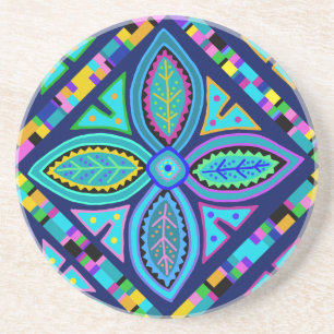 Contemporary Granny Square Flower Coaster