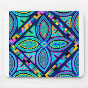 Contemporary Granny Square Flower Mouse Pad