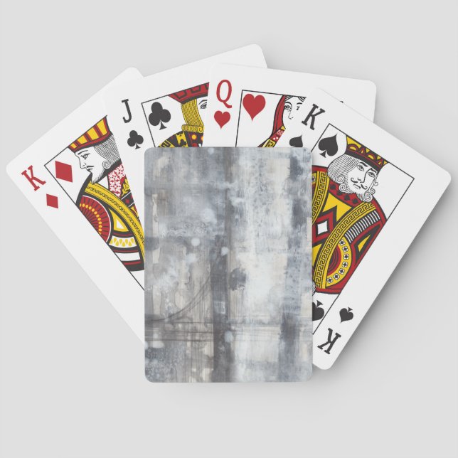 Contemporary Gray Painting Playing Cards (Back)