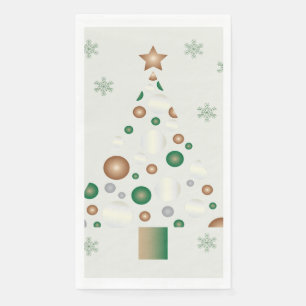 Contemporary Green and Gold Holiday Entertaining Napkin