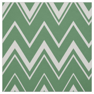 Contemporary green chevron pattern fabric