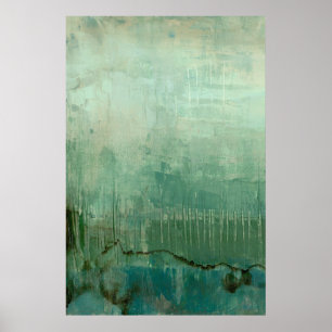 Contemporary Green Watercolor Poster