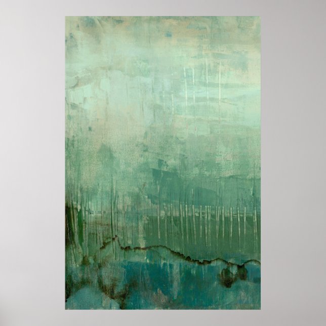 Contemporary Green Watercolor Poster (Front)