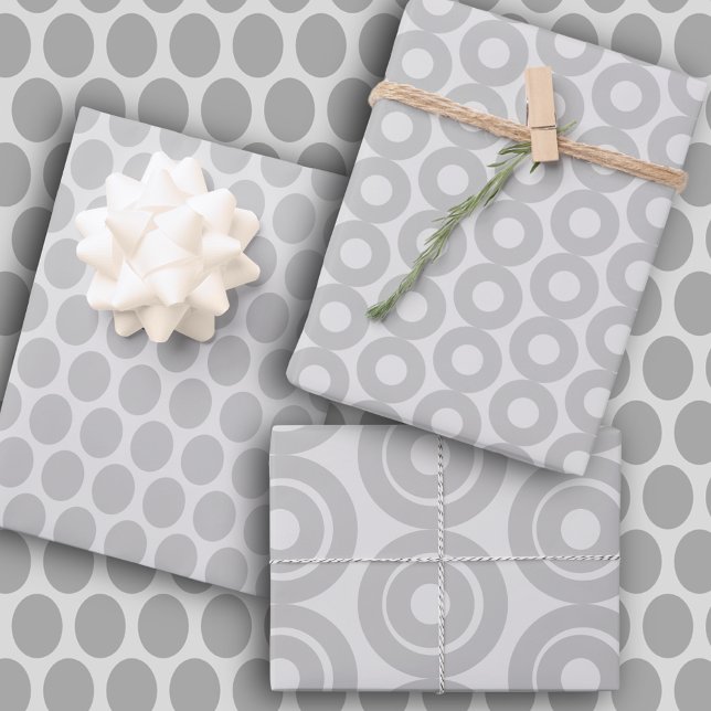 Contemporary Grey on Grey  Wrapping Paper Sheet (Creator Uploaded)