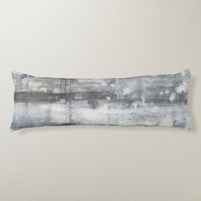 Contemporary Grey Painting Body Cushion (Front)