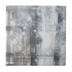 Contemporary Grey Painting Ceramic Tile