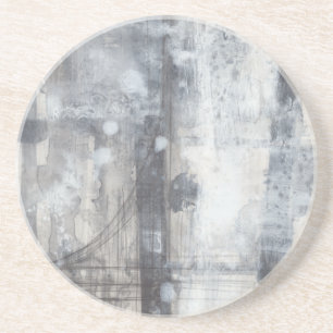 Contemporary Grey Painting Coaster