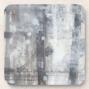 Contemporary Grey Painting Coaster
