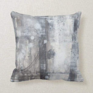 Contemporary Grey Painting Cushion
