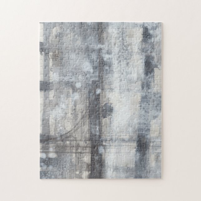 Contemporary Grey Painting Jigsaw Puzzle (Vertical)