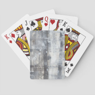 Contemporary Grey Painting Playing Cards