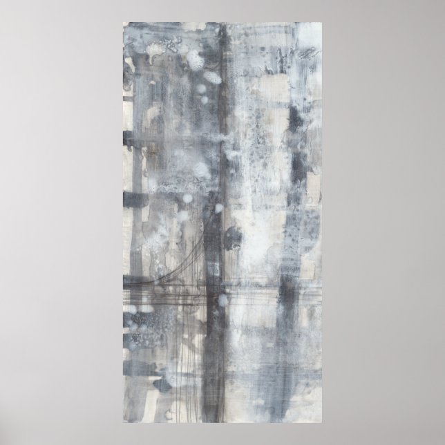 Contemporary Grey Painting Poster (Front)