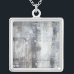 Contemporary Grey Painting Silver Plated Necklace<br><div class="desc">This contemporary grey painting is the work of Jennifer Goldberger. A thick grey hangs on the piece like a heavy fog. Purchase a copy of this print today!</div>