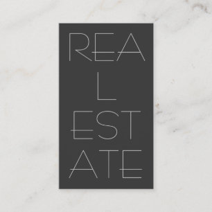 Contemporary Grey Real Estate Business Card