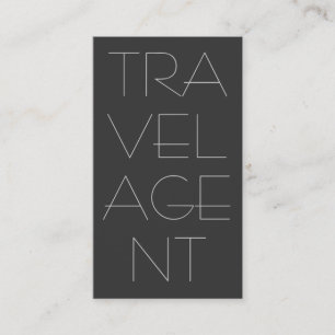 Contemporary Grey Travel Agent Business Card