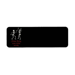 Contemporary Halloween skeletons Return Address Label