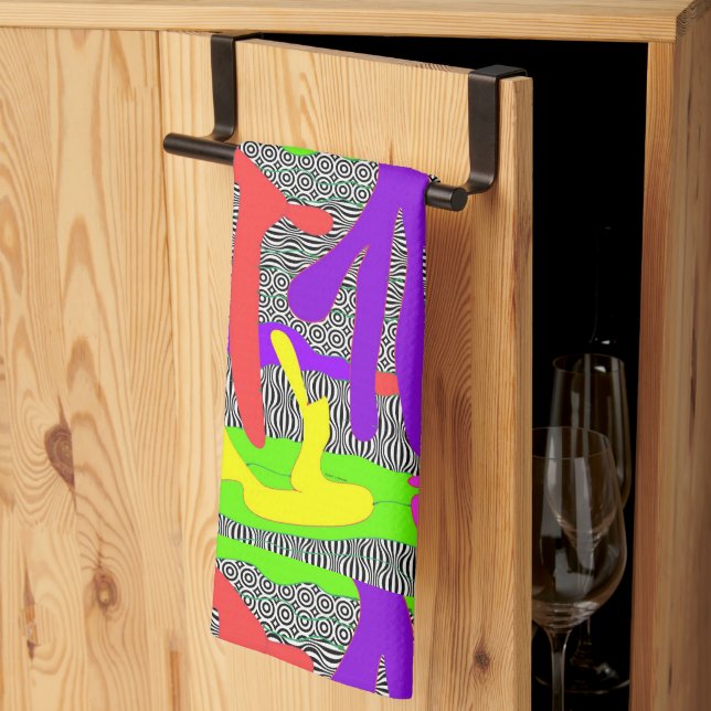 Contemporary Hand Jive  Tea Towel (Thirds Fold)