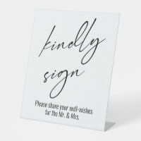 Contemporary Handwriting "Kindly Sign" Typography
