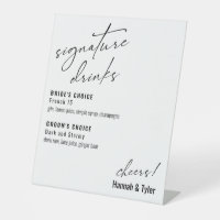 Contemporary Handwriting Signature Drinks