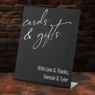 Contemporary Handwriting Typography Cards & Gifts Pedestal Sign