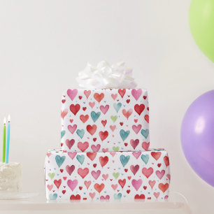 Contemporary Heart Pattern Wrapping Paper