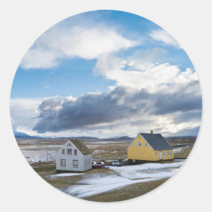 Contemporary Houses Classic Round Sticker