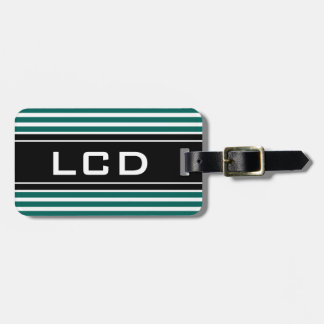 Contemporary initial monogram travel luggage tags