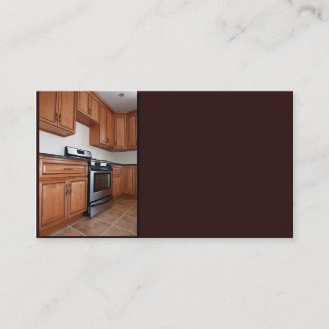 contemporary kitchen in new construction business card (Front)