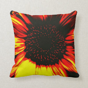 contemporary large sunflower seed head and petels cushion