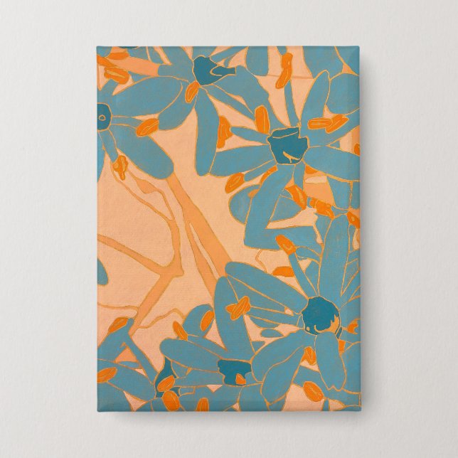 Contemporary Leaf Design in Peach bdge (Front)