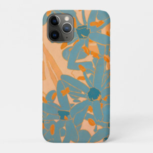 Contemporary Leaf Design in Peach  iPhone 11 Pro Case