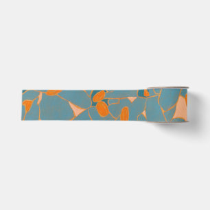 Contemporary Leaf Design in Peach Grosgrain Ribbon