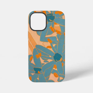 Contemporary Leaf Design in Peach Phone Cover