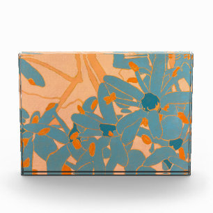 Contemporary Leaf Design in Peach  Photo Block